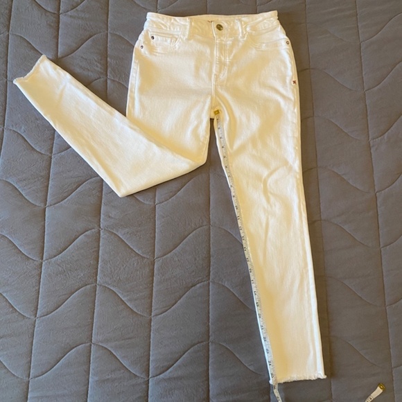 Warp + Weft -White-JFK‎ New York City- Skinny Ankle Jean -Raw Hem-Size 28x27 - Picture 5 of 10